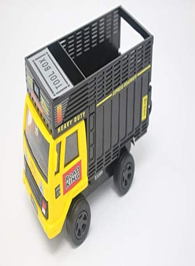 Shinsei Goods Carrier Maintenance Free Pullback Spring Action Race Toy Gift for Boys 3+ Years. Strong ABS Plastic, NO Sharp Edges, BIS Certified. Pack of 1, Color Yellow - Image 2